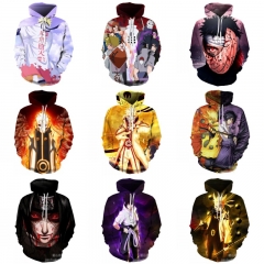 14 Styles Naruto Cosplay 3D Digital Print Anime Hooded Hoodie