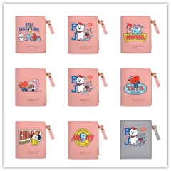 40 Styles K-POP BT21 BTS Bulletproof Boy Scouts Cartoon Character Pattern Anime Wallets