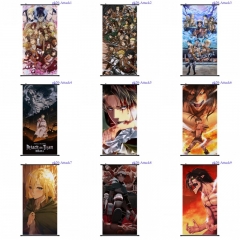 9 Styles Attack on Tian Wallscrolls Waterproof Anime Wall Scroll (60*120cm)