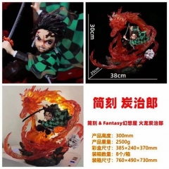 30CM Demon Slayer: Kimetsu no Yaiba  Kamado Tanjirou Collection Cartoon Anime PVC Figure（With Light）