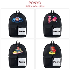 7 Styles Gake no ue no Ponyo Waterproof Black Anime Backpack Bag