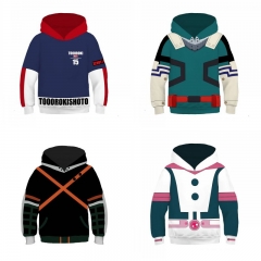 11 Styles My Hero Academia 3D Printed Anime Cosplay Hooded Hoodie