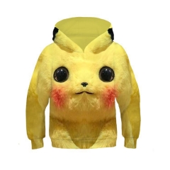 Pokemon Pikachu For Kids Cosplay 3D Printed Anime Hooded Hoodie