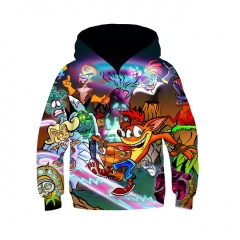 2 Styles Crash Bandicoot Cosplay 3D Print Anime Hooded Hoodie for Kids