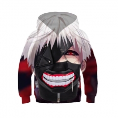 Tokyo Ghoul Cosplay 3D Print Anime Hooded Hoodie for Kids