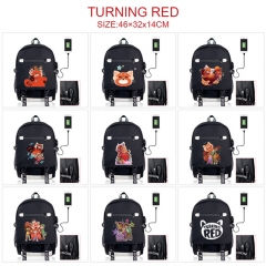 9 Styles Turning Red Canvas Students Backpack Anime Bag