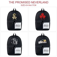 8 Styles The Promised Neverland Nylon Waterproof Black Anime Backpack Bag