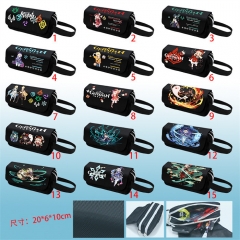 15 Styles Genshin Impact Cartoon Pen Bag Anime Pencil Bag For Student