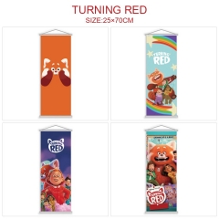 （25*70CM）5 Styles Turning Red Cartoon Wallscrolls Waterproof Anime Wall Scroll