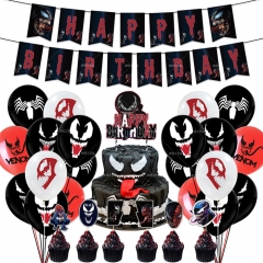 Venom For Birthday Party Decoration Anime Balloon Set