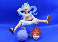 （With Light）16CM One Piece Nika Luffy Cartoon Anime PVC Figure Toy