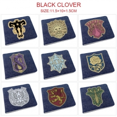 9 Styles Black Clover Cartoon Pattern PU Coin Purse Anime Wallet