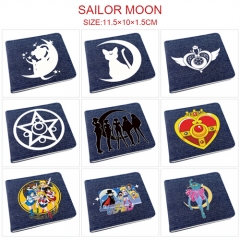 10 Styles Pretty Soldier Sailor Moon Cartoon Pattern PU Coin Purse Anime Wallet