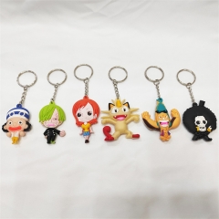 5CM 7 Styles One Piece Luffy Chopper Cartoon Anime Keychain