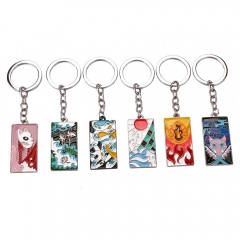 6 Styles Demon Slayer: Kimetsu no Yaiba Cosplay Cartoon Alloy Anime keychain