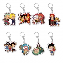 15 Styles One Piece Cartoon Acrylic Anime Keychain