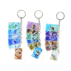 3 Styles Genshin Impact Cartoon Anime Acrylic Keychain