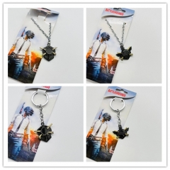 4 Styles Playerunknown's Battlegrounds Anime Alloy Necklace Keychain