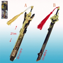 2 Styles 21CM Genshin Impact Cosplay Alloy Anime Weapon