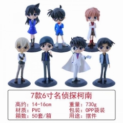 7PCS/SET 14CM Detective Conan Anime PVC Figure