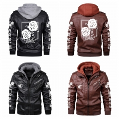 6 Styles Attack on Titan/Shingeki No Kyojin PU Leather Anime Jacket