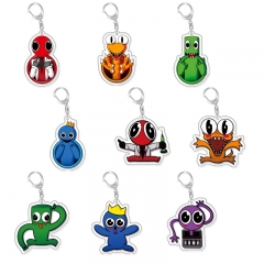 9 Styles Rainbow friends Cartoon Acrylic Anime Keychain