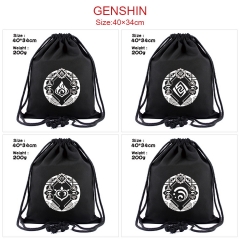 7 Styles Genshin Impact Anime Canvas Drawstring Bag