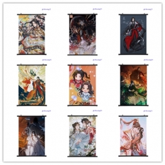 12 Styles 2 Sizes Tian Guan Ci Fu Wallscrolls Waterproof Anime Wall Scroll