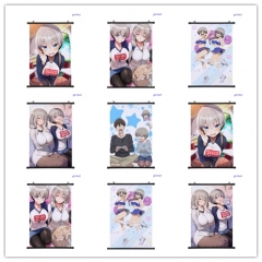 5 Styles 2 Sizes Uzaki-chan Wants to Hang Out! Wallscrolls Waterproof Anime Wall Scroll