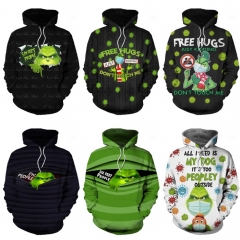 7 Styles The Grinch Movie Cosplay Hooded Anime Hoodie