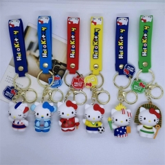 6 Styles Hello Kitty Anime Figure Keychain