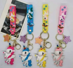 8 Styles Unicorn Anime Figure Keychain