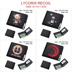 6 Styles Lycoris Recoil Cartoon Pattern PU Coin Purse Anime Short Zipper Wallet