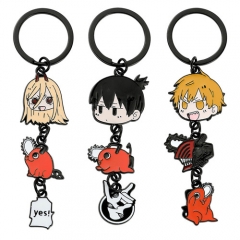 3 Styles Chainsaw Man Cartoon Alloy Anime Keychain