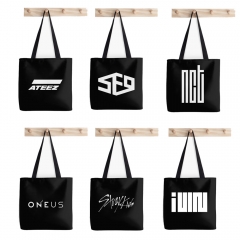 14 Styles 35*39CM K-POP SHINee/SEVENTEEN/SUPERM/EXO/STRAY KIDS/BTS Canvas Shopping Bag