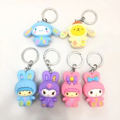 16 Styles Sanrio Cinnamoroll Kuromi Mymelody Cartoon Cute Anime Figure Keychain