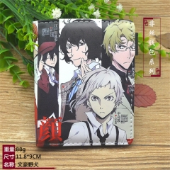 Bungo Stray Dogs Cartoon Cosplay Purse PU Leather Anime Short Wallet