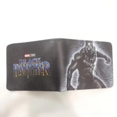 Black Panther Cartoon Color Printing Coin Purse Anime Short Wallet