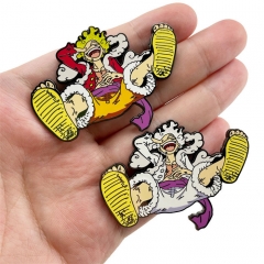 One Piece Luffy Nika Cartoon Character Pattern Alloy Pin Anime Brooch