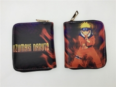 2 Styles Naruto Anime Cartoon Zipper PU Wallet Coin Purse