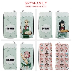 5 Styles SPY×FAMILY Cartoon Pattren Long Anime Zipper PU Wallet Purse