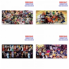 (30*60*0.3cm) 5 Styles Mixed Anime One Piece Dragon Ball Z Cartoon Anime Mouse Pad