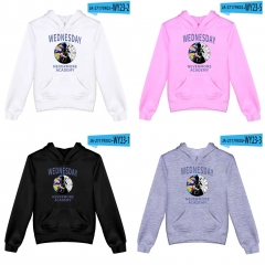 25 Styles Wednesday Addams 2D Digital Print Anime Hoodie For Kids