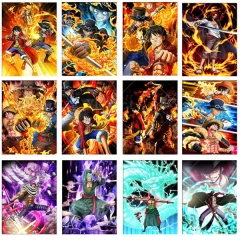 (No Frame) 40 Styles One Piece Canvas Material Anime Poster