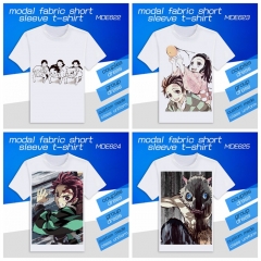 10 Styles Demon Slayer: Kimetsu no Yaiba Modal Fabric Material Short Sleeves Anime T shirts