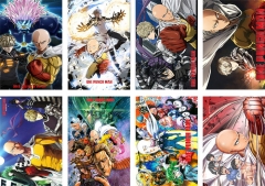 2 Styles 8PCS/SET 42*29CM One Punch Man Cartoon Anime Paper Poster