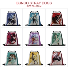 11 Styles Bungo Stray Dogs Cosplay Cartoon Anime Drawstring Bags