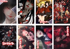 8PCS/SET 42*29CM Kakegurui Compulsive Gambler Cartoon Anime Paper Poster