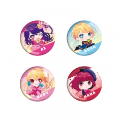 58MM 4 Styles Oshi no Ko Cartoon Alloy Anime Brooch Badge