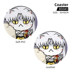 4 Styles Inuyasha Cartoon PVC Character Collection Anime Coaster